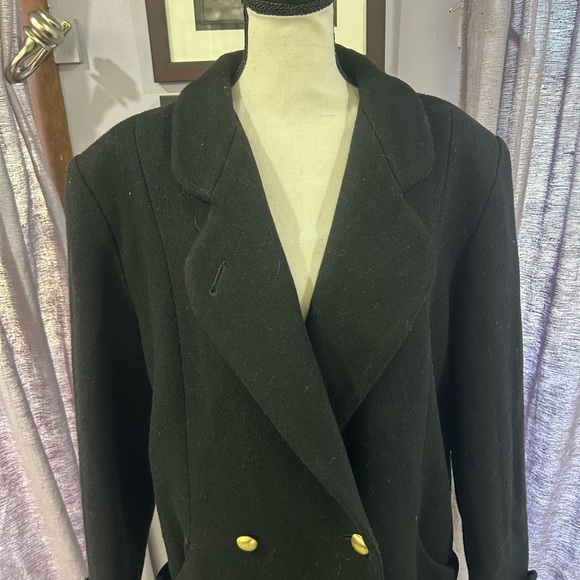 Vintage Worthington Black Wool Blend Coat - Picture 3 of 8